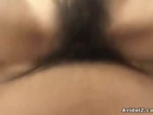 Sexy Japanese slut gets banged by 2 horny men