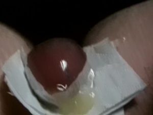 Cumshot in toilet tissue
