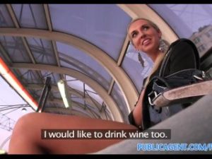 PublicAgent Long legged blonde fucked in the bushes