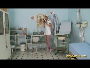 sexy cute Nurse loves dildo and cock for a real orgasm