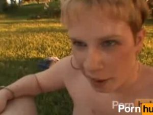 Rebecca sucking a dick outdoor