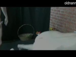 Grandma sucking off young guy and fucked afterwards