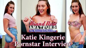 Lovely Skinny Brunette Katie Kingerie Sucks A Juicy Cock And Swallows Cum!